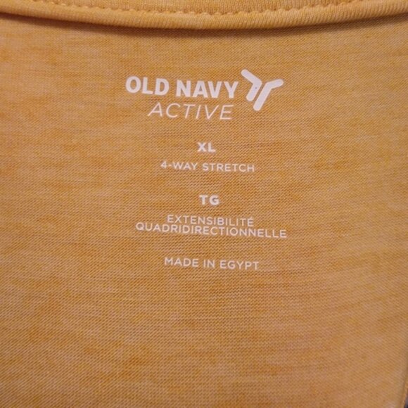 Yellow Old Navy Men's Beyond 4-Way Stretch Sleeveless T-Shirt - Picture 3 of 6